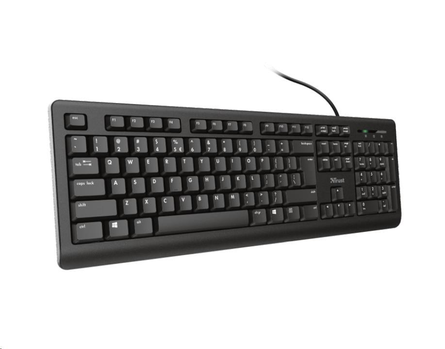 TRUST klávesnice PRIMO,  membránová,  USB,  DE2 