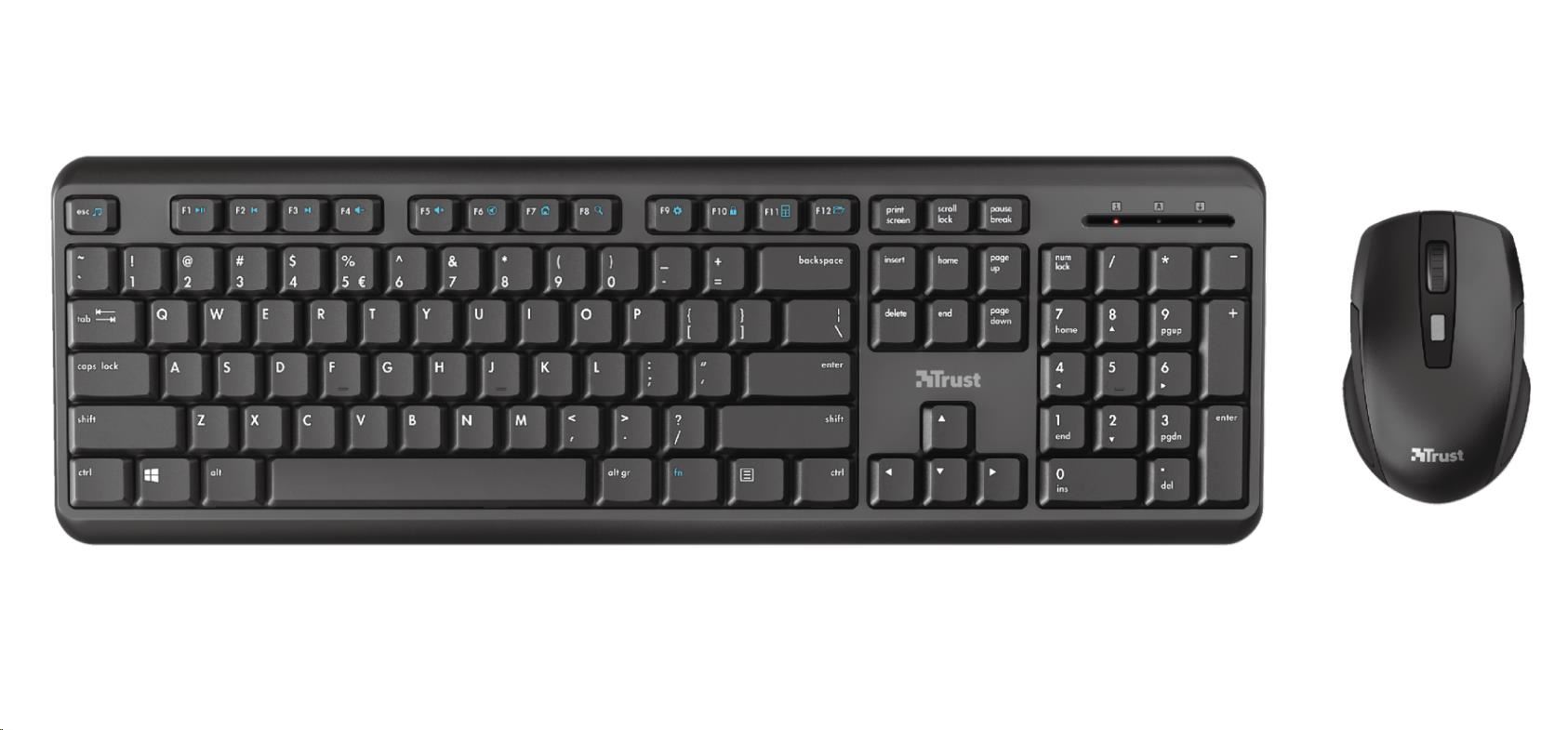 TRUST ODY WIRELESS KEYBOARD & MOUSE DE0 