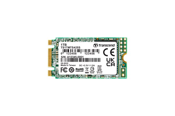 TRANSCEND SSD 425S 500GB,  M.2 2242 SSD,  SATA3 B+M Key,  TLC0 