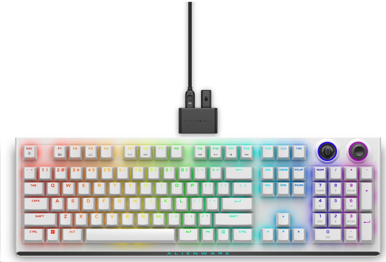 DELL KLÁVESNICA  Alienware Tri-Mode Wireless Gaming Keyboard - AW920K (Lunar Light)0 