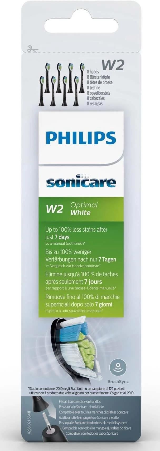 Philips HX6068/13 Sonicare W2 Optimal white, náhradní hlavice, 8 kusů4 