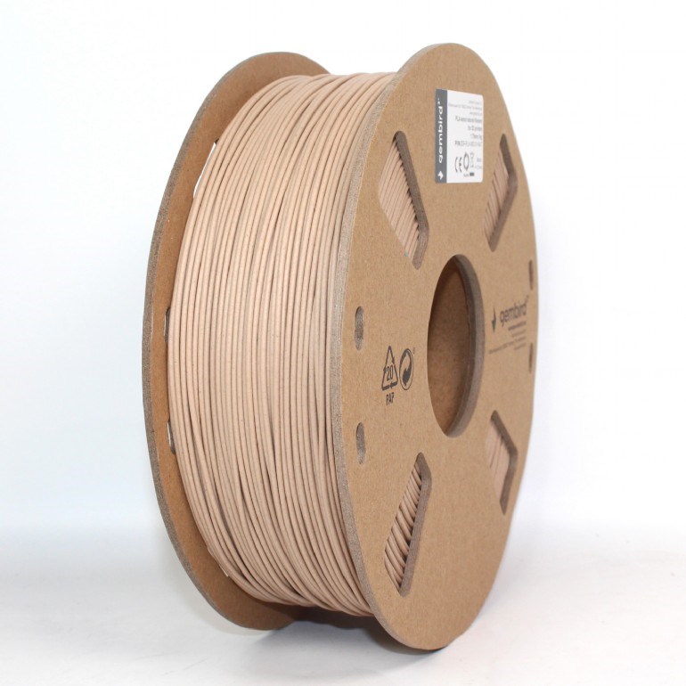 GEMBIRD Tisková struna (filament) PLA,  1, 75mm,  1kg,  přírodní dřevo0 