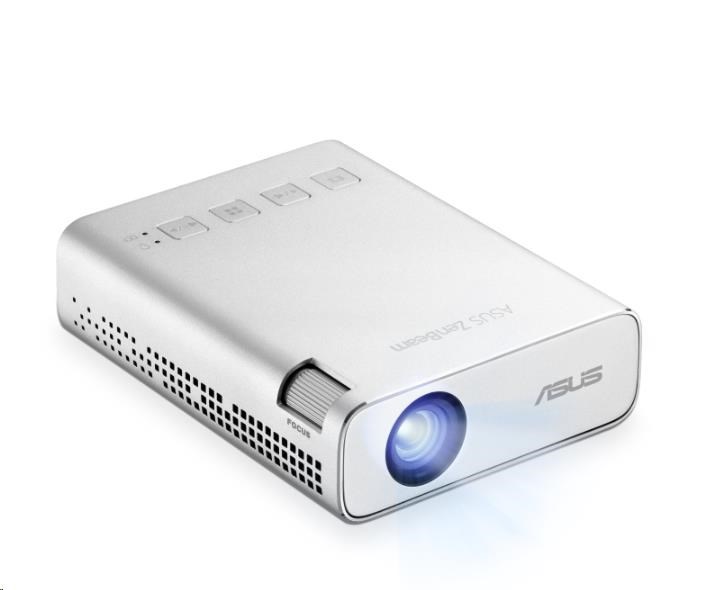 ASUS PROJEKTOR LED E1R ZenBeam,  200lum. LED 854x480 automatic portrait projection mode,  battery 4h,  USB-A HDMI0 