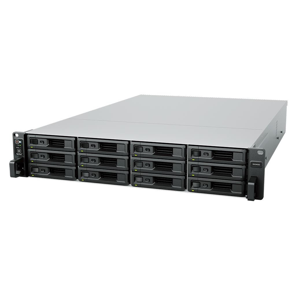 Synology SA3400D (2x 8C/ XeonD-1521/ 2, 1-2, 7GHz/ 8GBRAM/ 12xSAS/ 2xGbE/ 1x10GbE/ 1xPCIe)0 