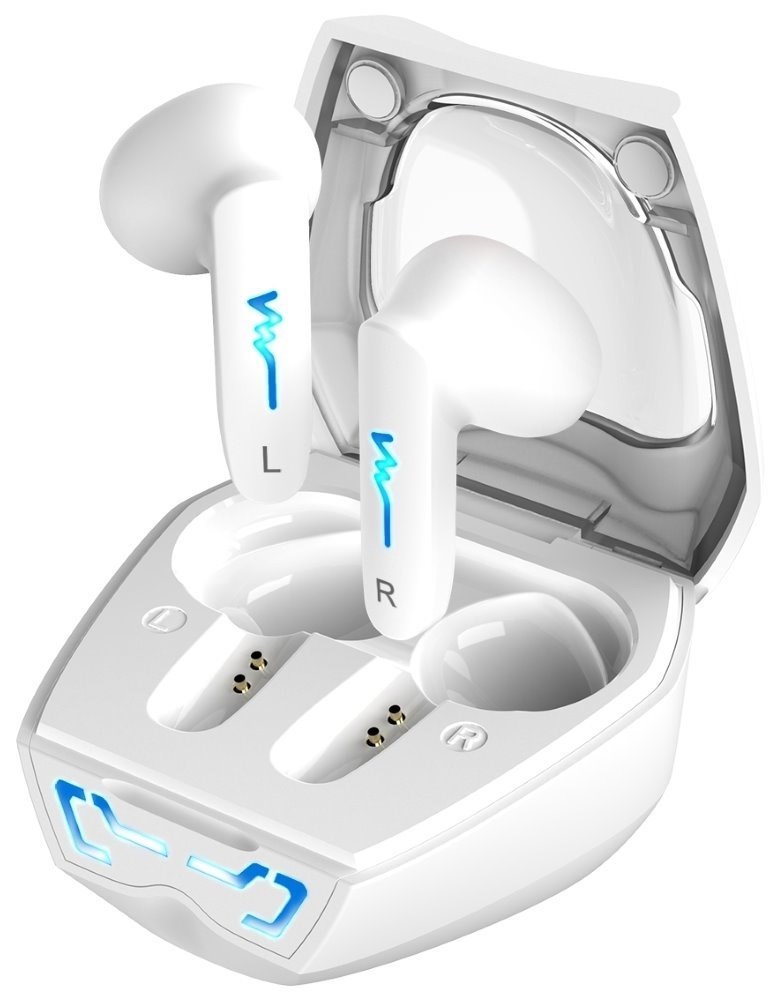 GENIUS bezdrátový headset TWS HS-M920BT/  bílý/  LED/  Bluetooth 5.0/  USB-C nabíjení0 