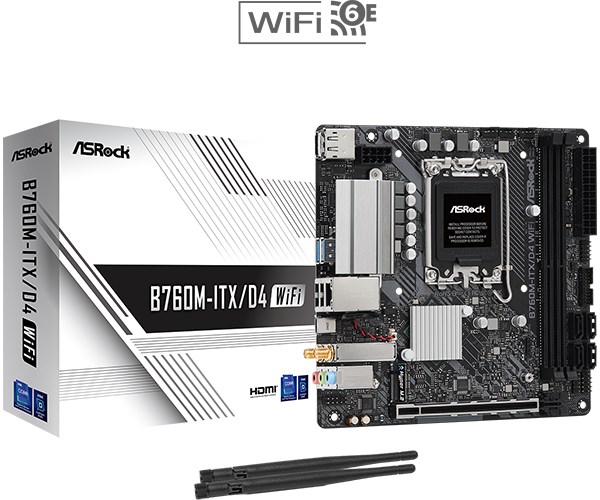 BAZAR - ASRock MB Sc LGA1700 B760M-ITX/D4 WiFi, Intel B760, 2xDDR4, 1xDP, 1xHDMI, mATX - Po opravě (Komplet)0 