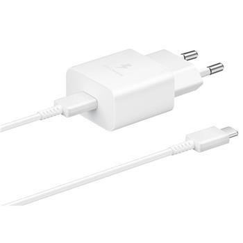 Samsung cestovní nabíječka EP-T1510XWE,  PD,  15W,  kabel USB-C,  bílá0 
