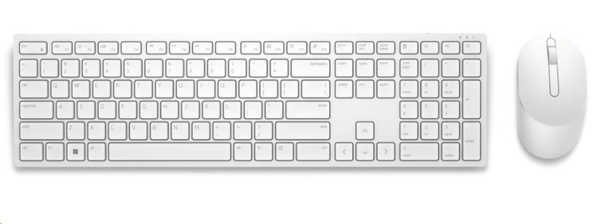 DELL Pro Wireless Keyboard and Mouse - KM5221W - Czech/ Slovak (QWERTZ) - White2 