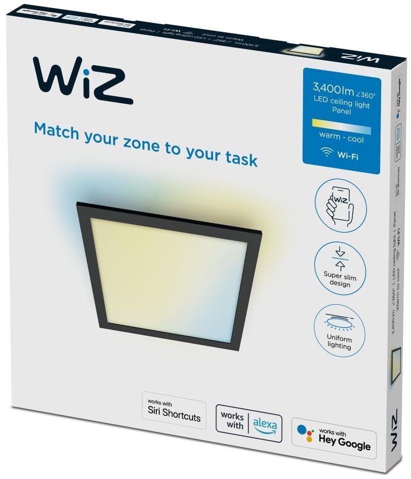 PHILIPS WiZ Panel Tunable White 36W čtverec černý - stropní svítidlo0 