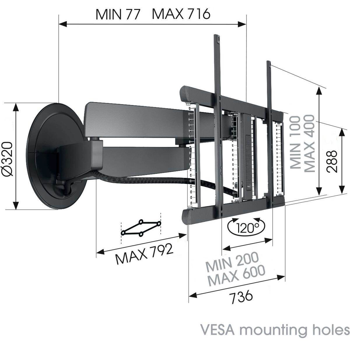 Vogel"s TVM 7675 MotionMount - elektrický držák1 