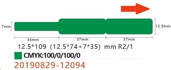 Niimbot štítky na kabely RXL 12,5x109mm 65ks Green pro D11 a D1100 