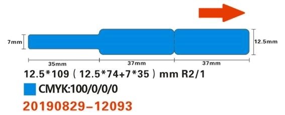 Niimbot štítky na kabely RXL 12,5x109mm 65ks Blue pro D11 a D1103 