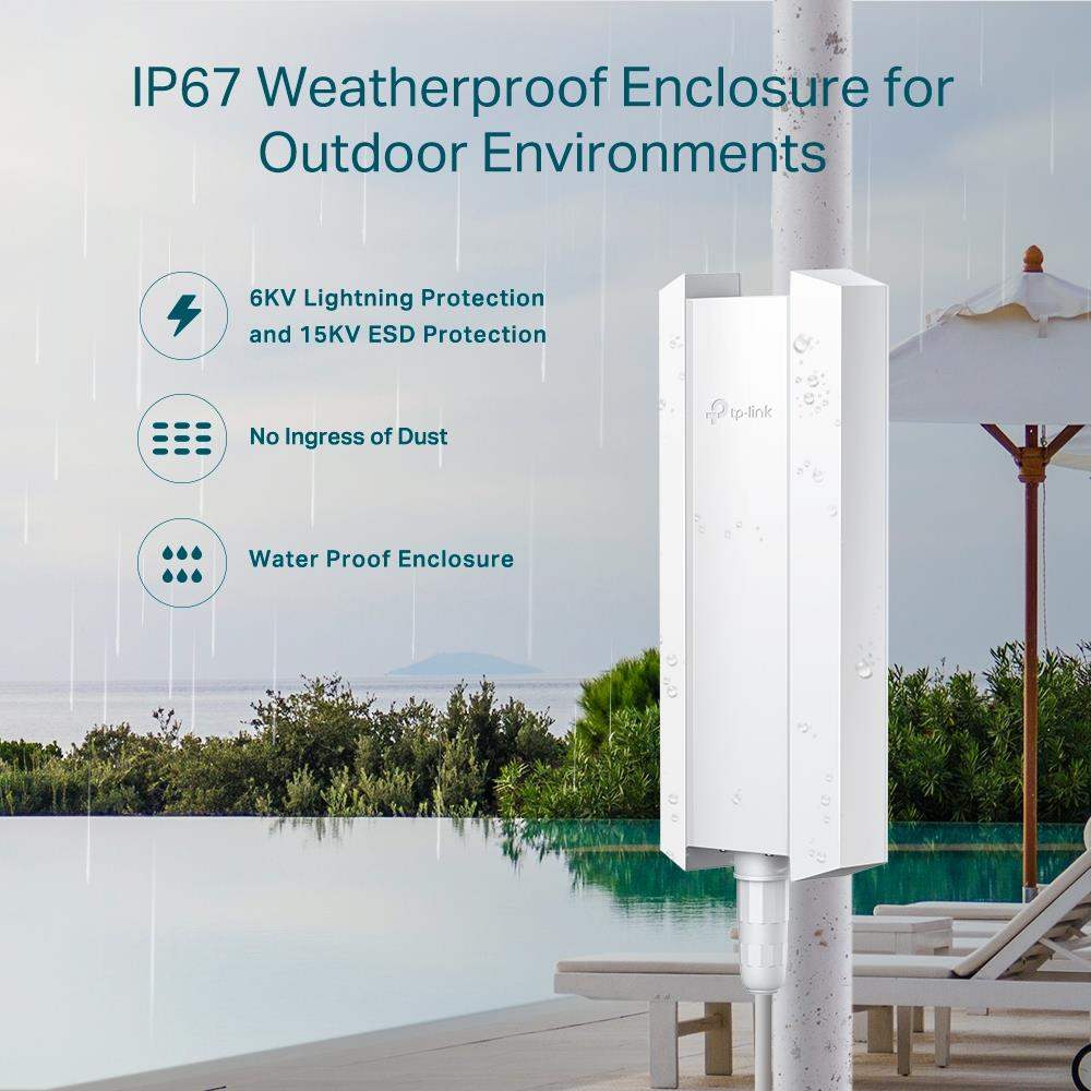 TP-Link EAP650-Outdoor-venkovní OMADA WiFi6 AP (AX3000, 2, 4GHz/ 5GHz, 1xGbELAN, 1xPoE-in)6 