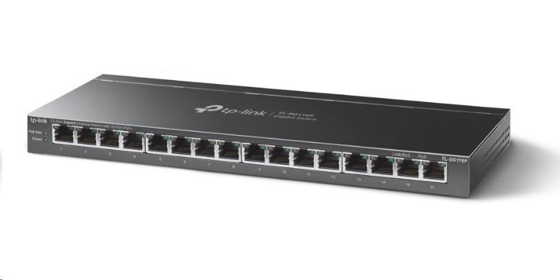 TP-Link switch TL-SG116P (16xGbE, 16xPoE+, 120W, fanless)0 