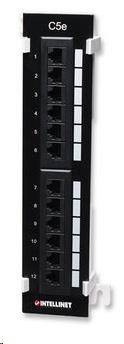 Intellinet Patch panel,  12 portov Cat5e,  UTP,  čierny,  montáž na stenu3 