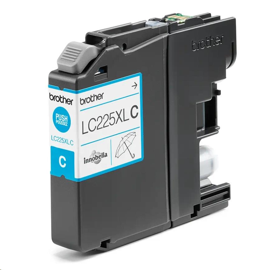 BROTHER INK LC-225XLC azúrový atrament (až 1200 strán A4 podľa normy ISO 24711)0 