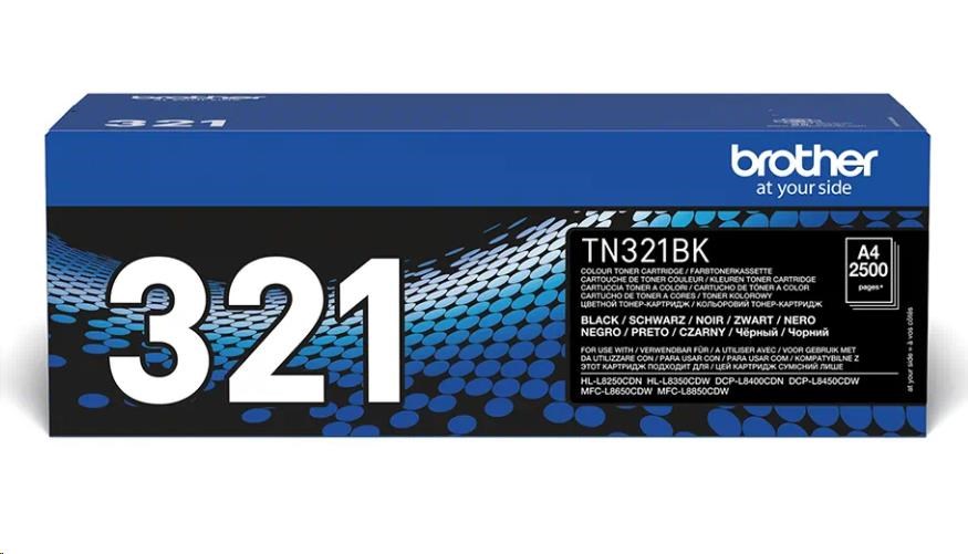 Toner BROTHER TN-321BK Laserový spotrebný materiál - 2500 strán za minútu - pre DCP-L8450CDW0 