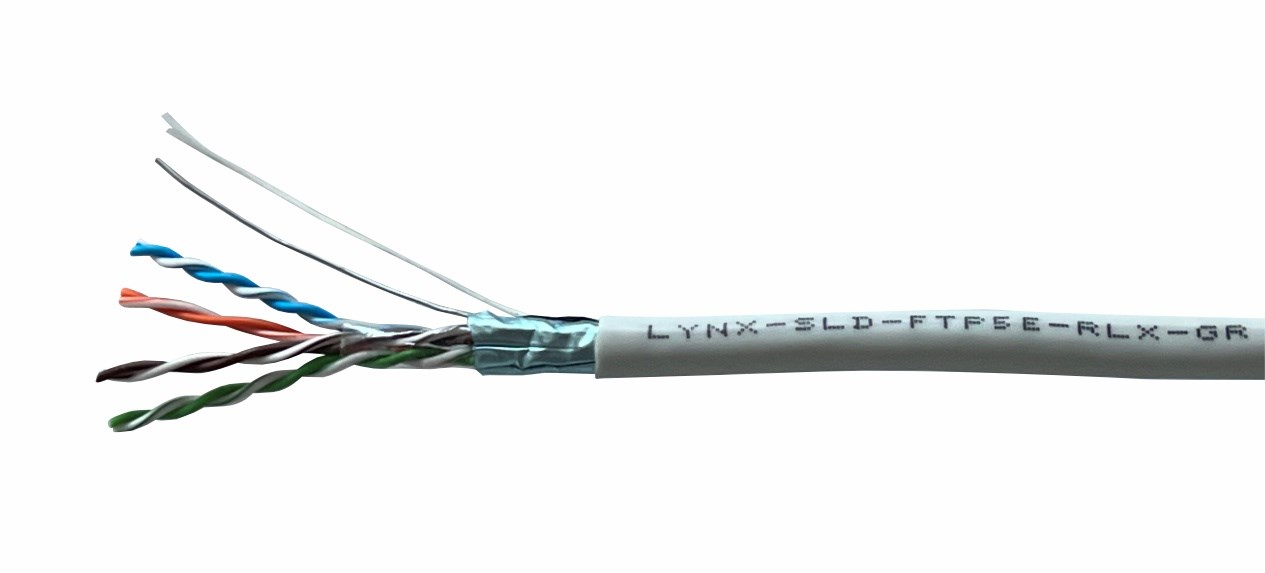 FTP kabel LYNX REELEX AIR,  Cat5E,  drát,  PVC,  Eca,  šedý,  305m0 