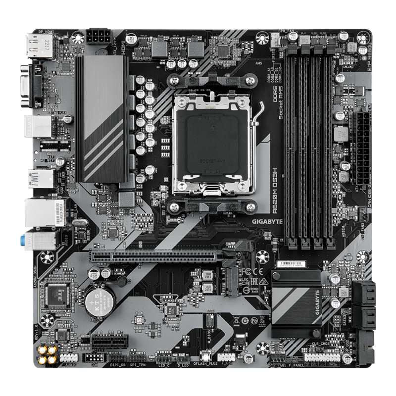 GIGABYTE MB Sc AM5 A620M DS3H,  AMD A620,  4xDDR5,  1xDP,  1xHDMI,  1xD-Sub1 