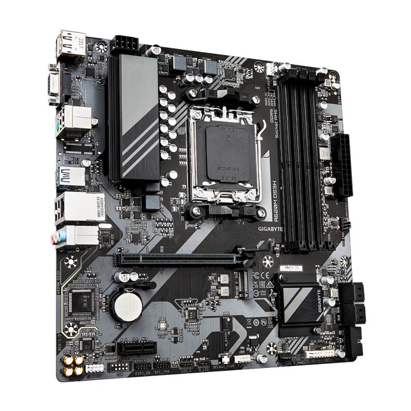 GIGABYTE MB Sc AM5 A620M DS3H,  AMD A620,  4xDDR5,  1xDP,  1xHDMI,  1xD-Sub2 