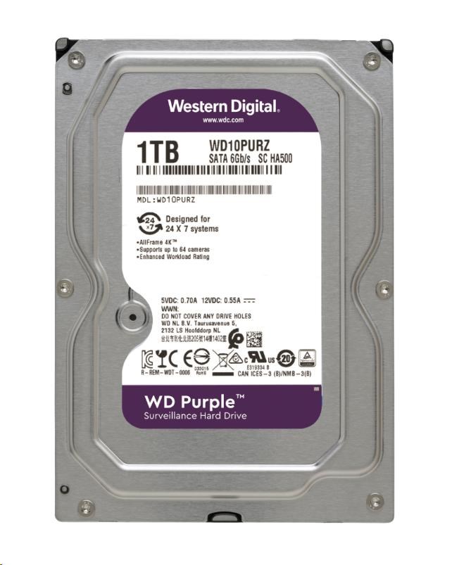 WD PURPLE WD11PURZ 1TB SATA/600 64MB cache, Low Noise, CMR1 