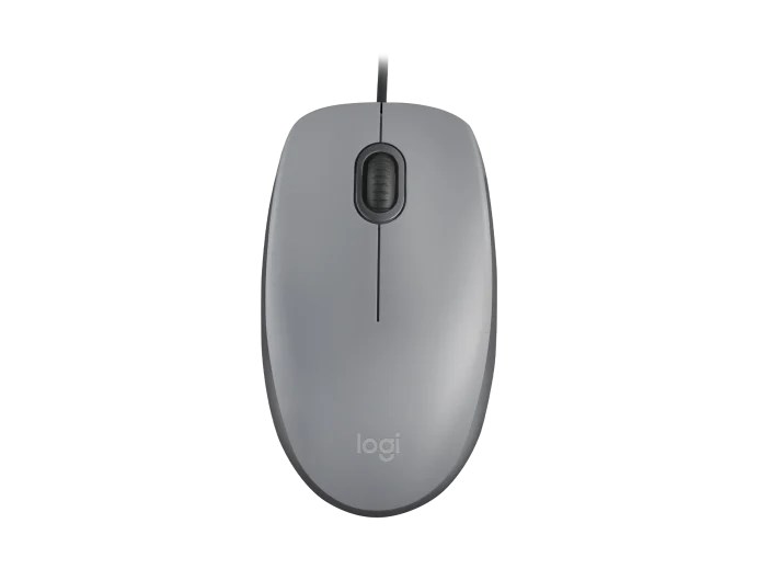 Logitech myš Corded M110 tichá,  šedá,  EMEA0 
