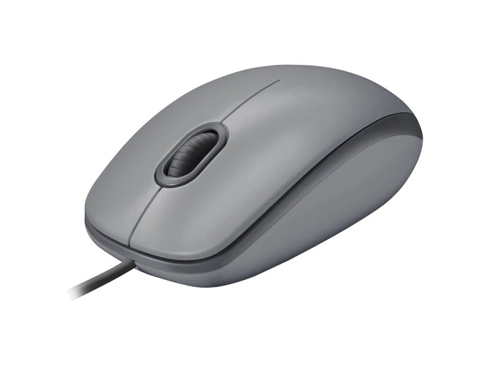 Logitech myš Corded M110 tichá,  šedá,  EMEA2 