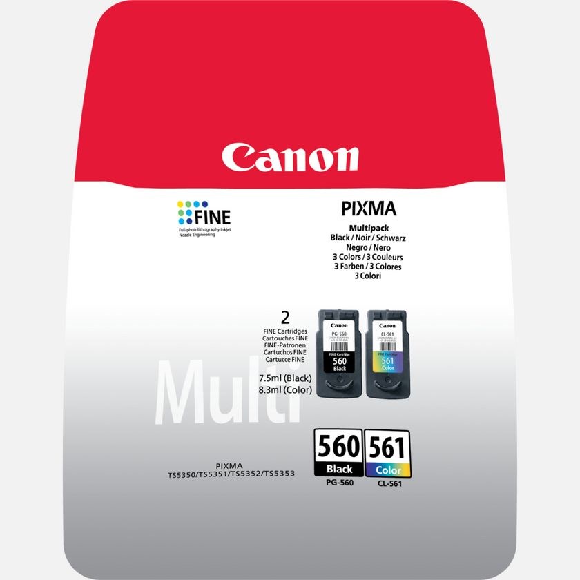 Canon CARTRIDGE PG-560/ CL-561 PVP SEC pro PIXMA TS535x,  TS535xa,  TS745x,  TS745xi (180 str.)0 