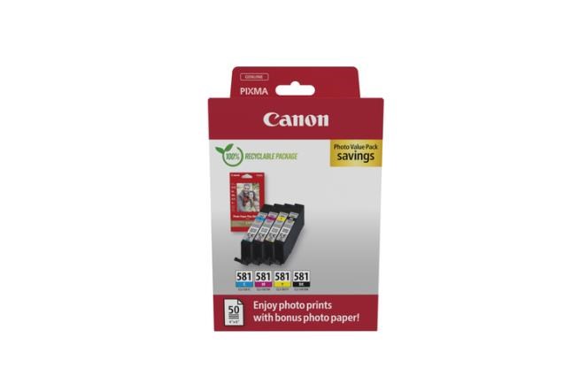 Canon CARTRIDGE CLI-581 BK/ C/ M/ Y PHOTO VALUE0 
