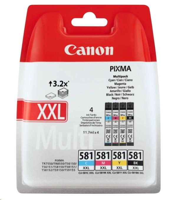 Canon BJ CARTRIDGE CLI-581XXL C/ M/ Y/ BK MULTI0 