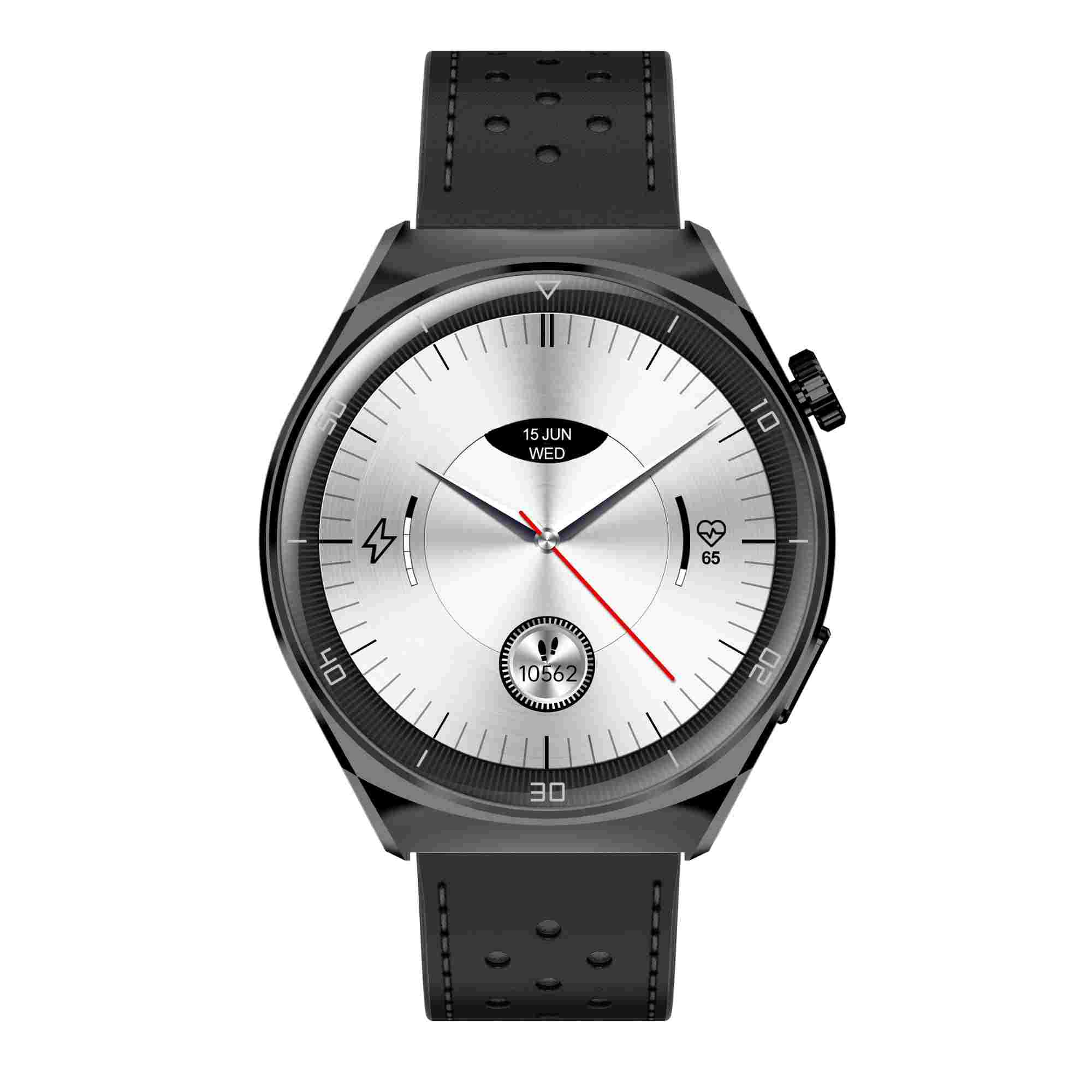 Garett Smartwatch V12 Black leather3 