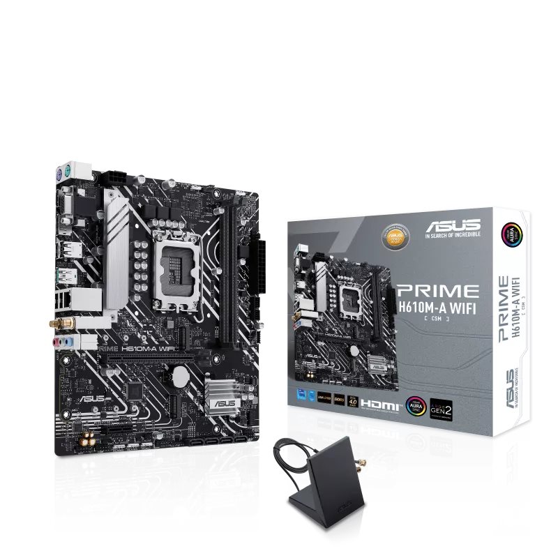 ASUS MB Sc LGA1700 PRIME H610M-A WiFi,  Intel H610,  2xDDR5,  1xDP,  1xHDMI,  1xVGA,  mATX2 