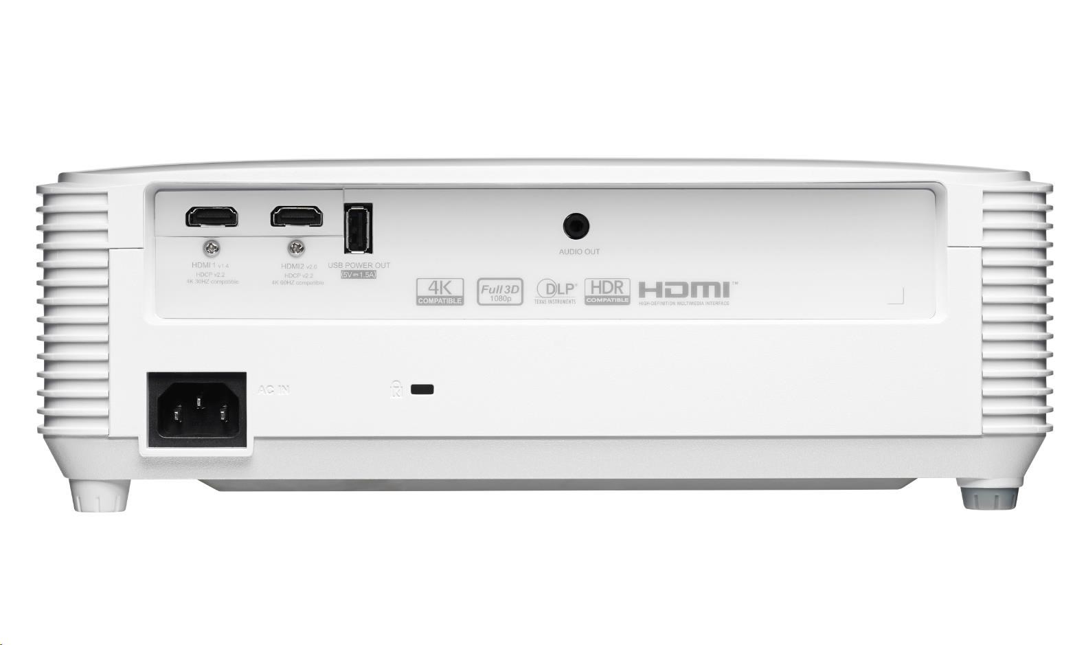 Optoma projektor EH401 (DLP,  FULL 3D,  1080p,  4000 ANSI,  22 000:1,  2x HDMI ,  USB-A power,  3W speaker)4 