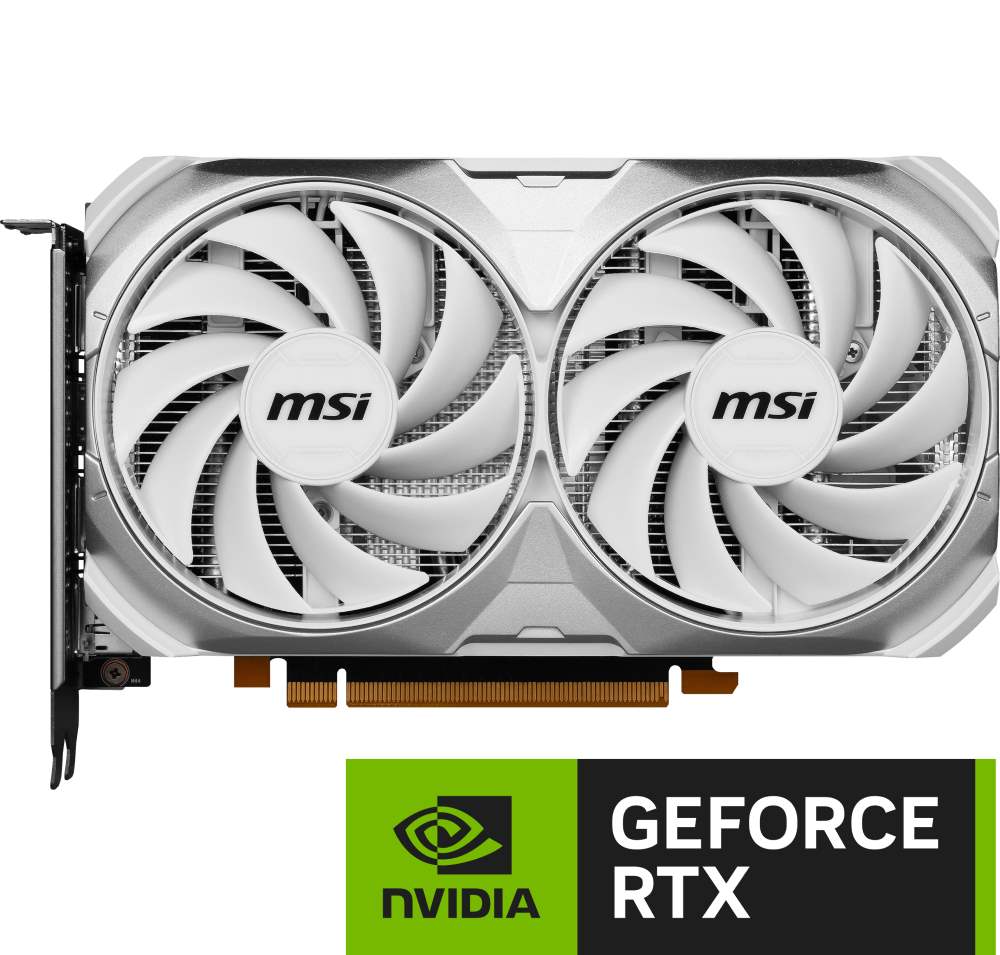 MSI VGA NVIDIA GeForce RTX 4060 VENTUS 2X WHITE 8G OC,  8G GDDR6,  3xDP,  1xHDMI6 