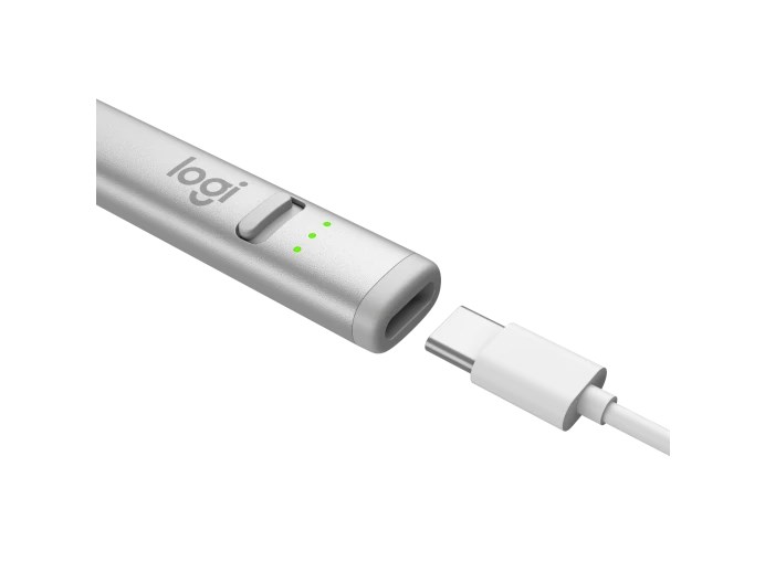 Logitech pero Crayon digitální pero pro iPad,  USB-C,  EMEA,  stříbrná3 