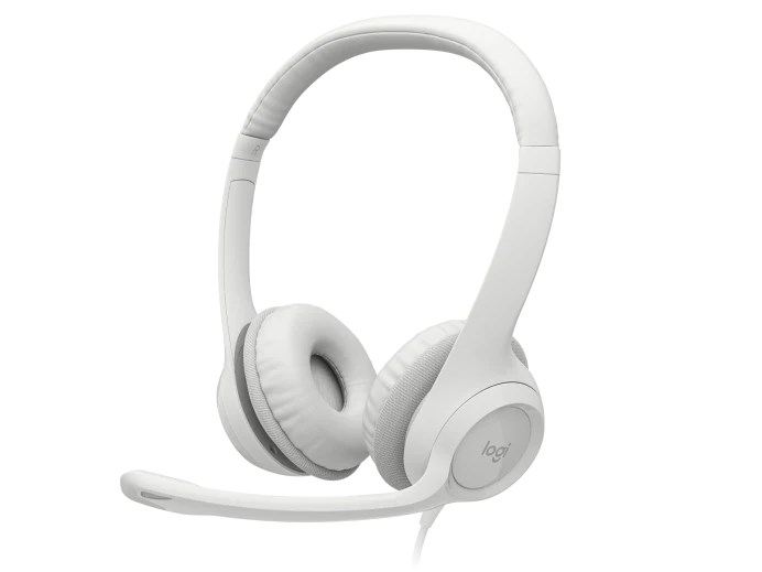 Logitech Headset H390, drátový, USB, bílá1 