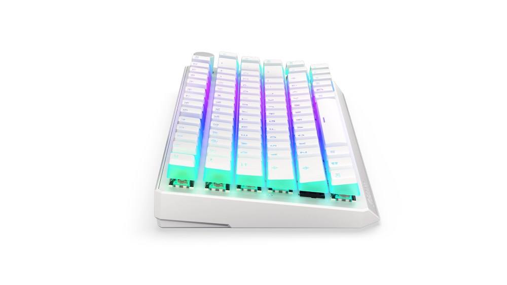 Endorfy herní klávesnice Thock 75% Red Onyx White Pudding/  bezdrátová /  red switch /  mechanická /  US layout /  bílá RGB5 