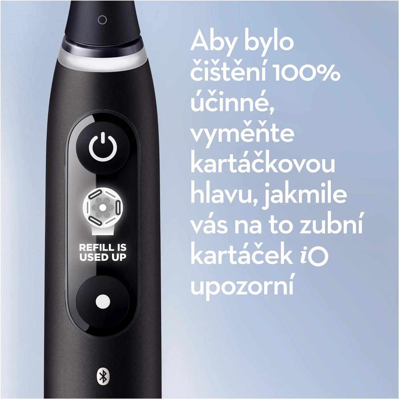 Oral-B iO6 elektrický zubní kartáček,  magnetický,  5 režimů,  displej,  umělá inteligence,  časovač,  černý1 