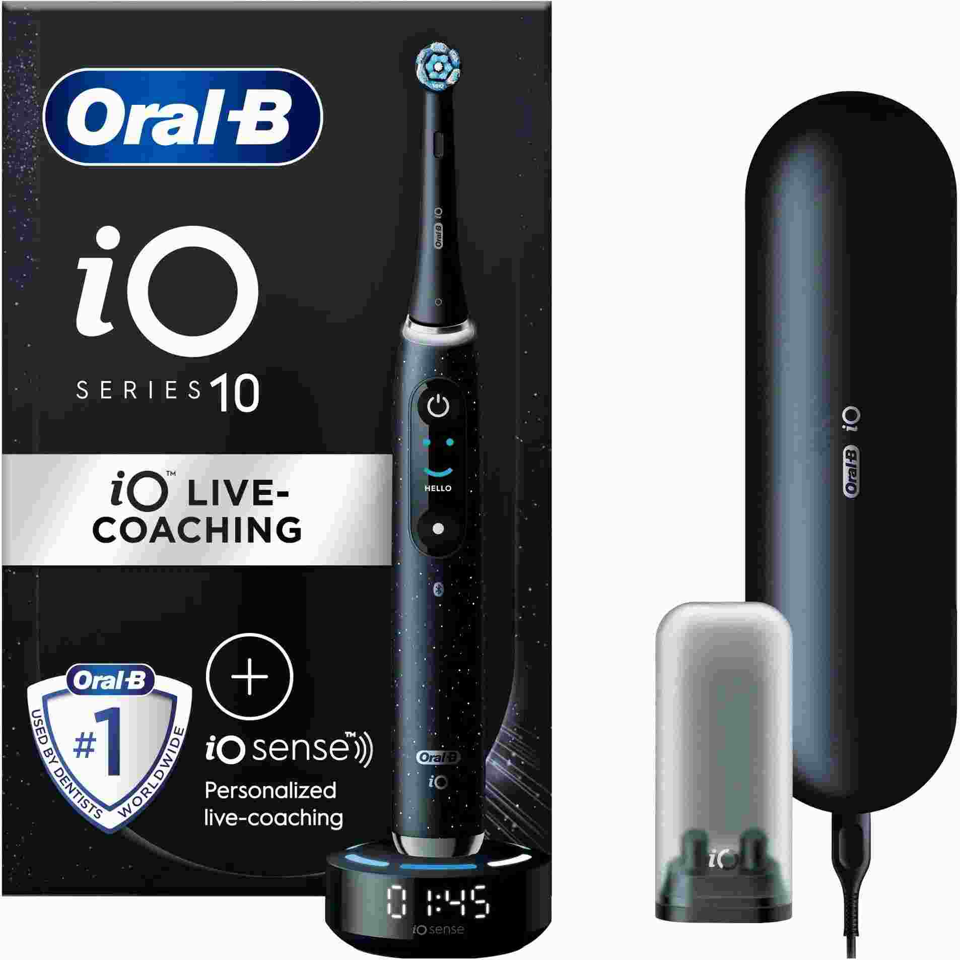 Oral-B iO Series 10 Cosmic Black elektrický zubní kartáček,  magnetický,  7 režimů,  AI,  časovač,  3D mapování0 