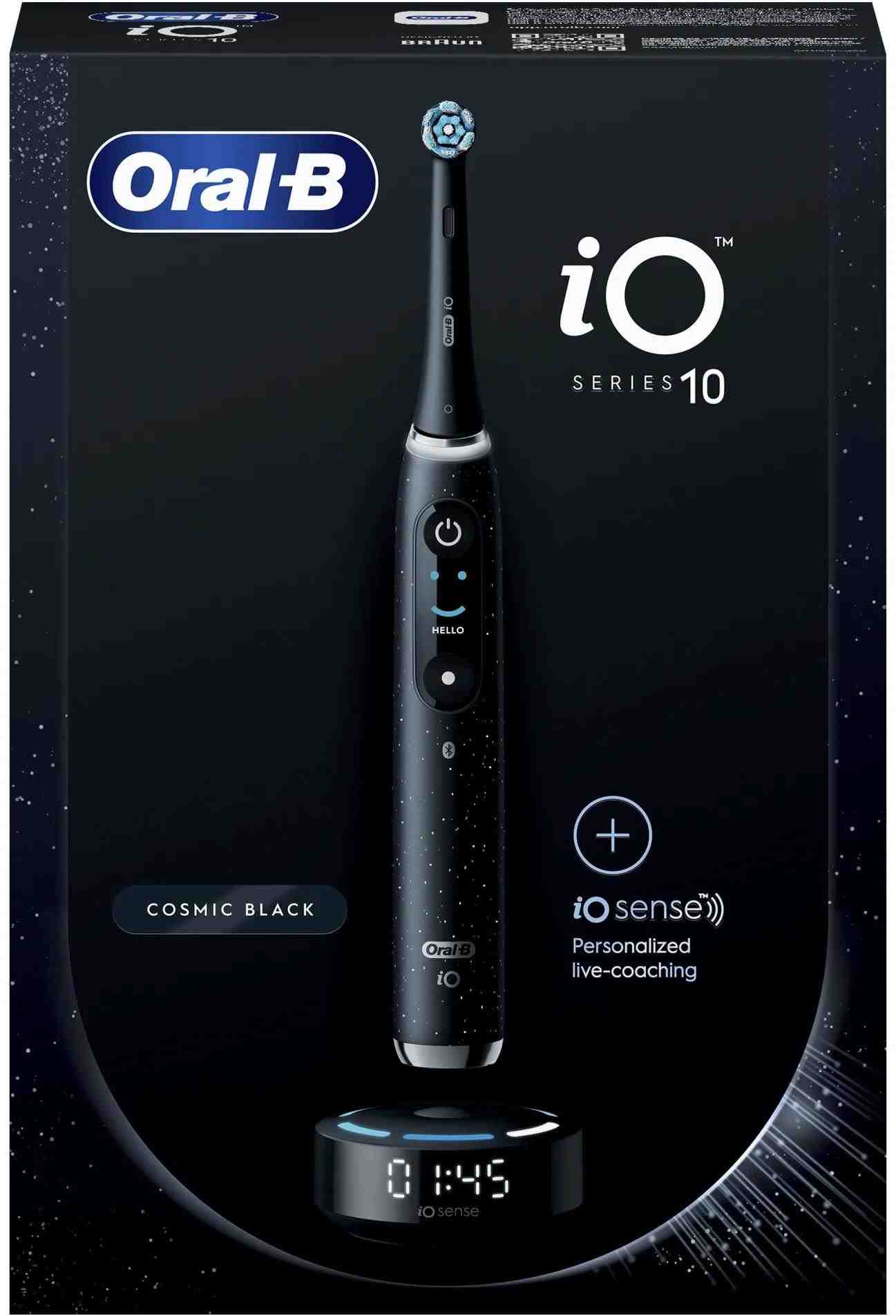 Oral-B iO Series 10 Cosmic Black elektrický zubní kartáček,  magnetický,  7 režimů,  AI,  časovač,  3D mapování2 