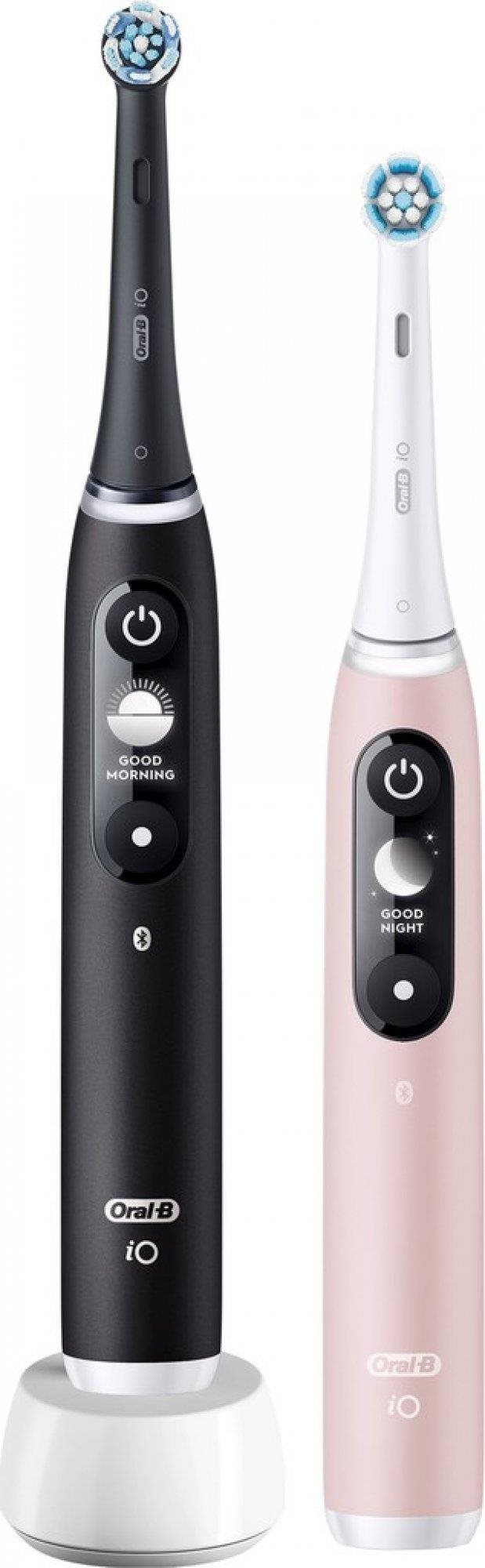 Oral-B iO Series 6 Duo Black & Pink Sand set elektrických zubních kartáčků,  5 režimů,  AI,  časovač0 