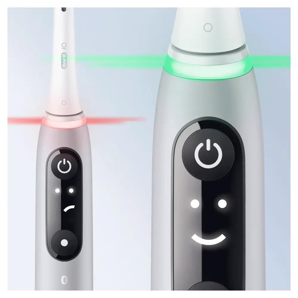 Oral-B iO Series 6 Grey Opal elektrický zubní kartáček,  magnetický,  5 režimů,  tlakový senzor,  AI,  pouzdro6 