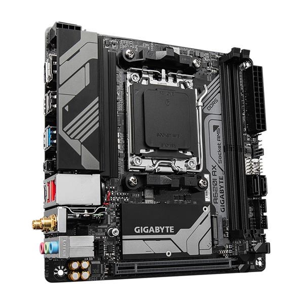 GIGABYTE MB Sc AM5 A620I AX,  AMD A620,  2xDDR5,  1xDP,  1xHDMI,  WiFi,  mini-ITX2 