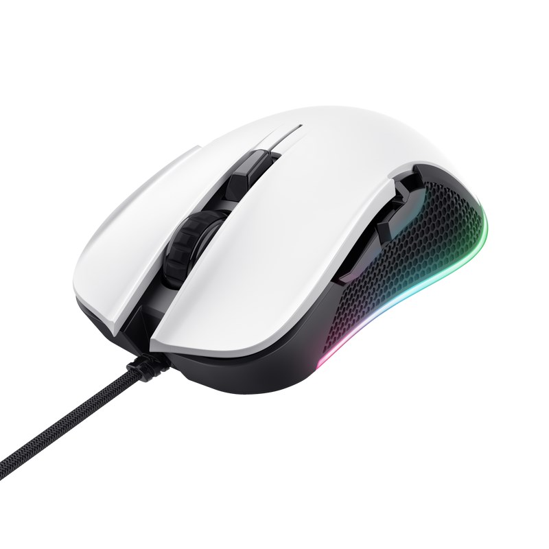 TRUST herní myš GXT 922W YBAR Eco Gaming Mouse,  optická,  USB,  bílá0 
