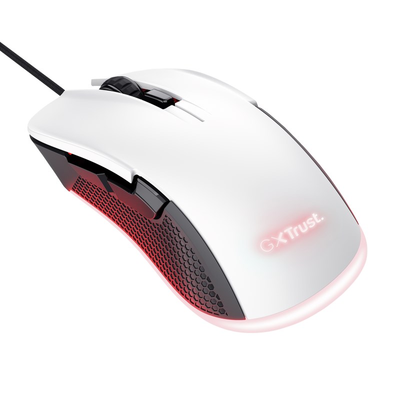 TRUST herní myš GXT 922W YBAR Eco Gaming Mouse,  optická,  USB,  bílá1 