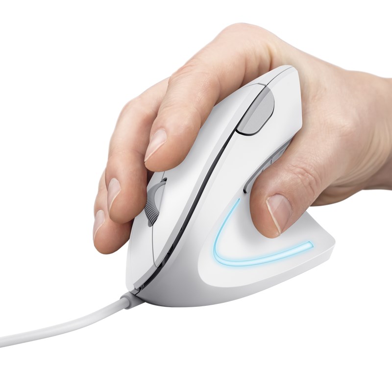 TRUST vertikální myš Verto ergonomická myš,  USB,  bílá1 