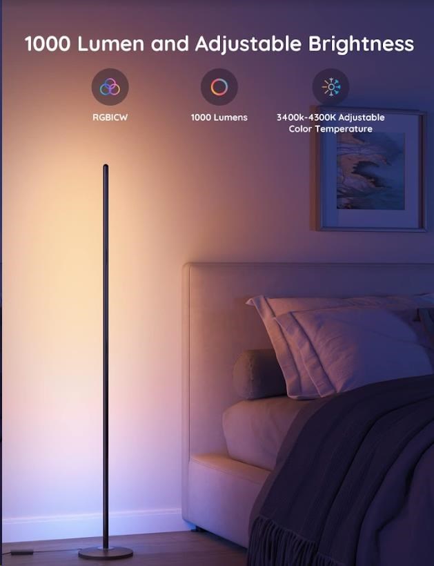 Govee RGBICW Smart Corner Floor Lamp7 