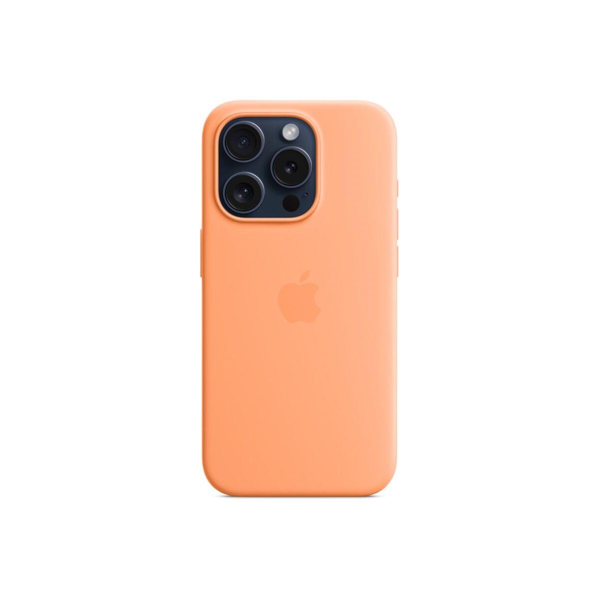 APPLE iPhone 15 Pro Silicone Case with MagSafe - Orange Sorbet0 