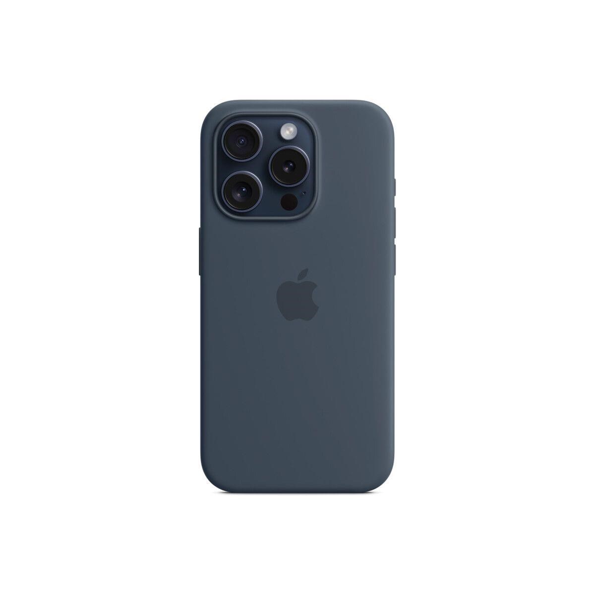 iPhone 15 Pro Silicone Case with MS - Storm Blue0 
