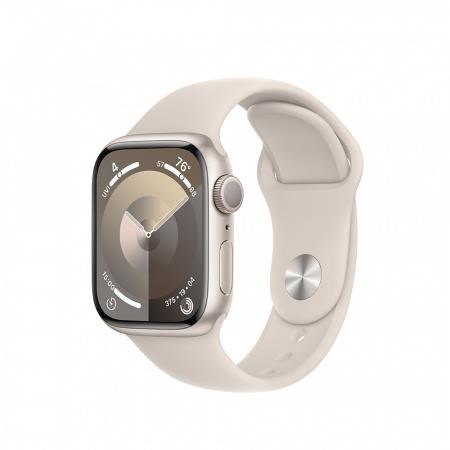 APPLE Watch Series 9 GPS 41mm Starlight Aluminium Case with Starlight Sport Band - M/ L0 